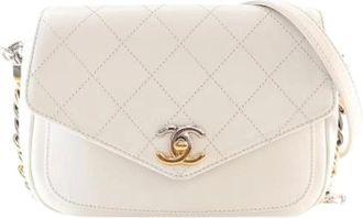 Chanel Pre-owned Vintage Quilted Crossbody - - Pre-owned - Donna - Bianco - ONE SIZE