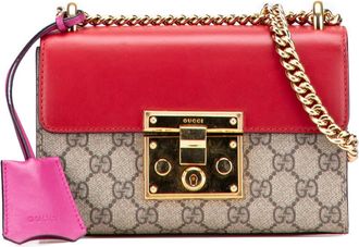 Gucci Pre-owned Gucci Small GG Supreme Padlock Crossbody Ladies 409487 001998