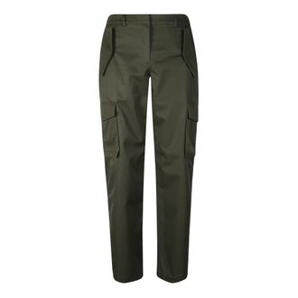 Burberry Slim-fit Trousers, female, Green, Size: XS Freja Trousers