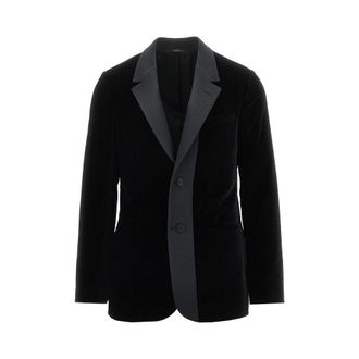 Fendi Single-breasted velvet jacket Man 48