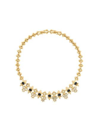 Nina Ricci 1980s embellished necklace - Metallic