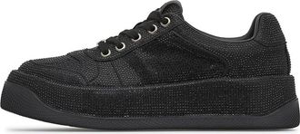 Loriblu All-over Crystal Suede Sneakers - Dames - Sneakers - Zwart - 41 EU - Su&egrave;de - Schoenen