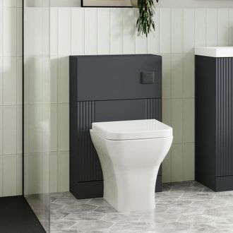 Nuie Nuie - Deco Back to Wall wc Unit 500mm Wide - Satin Anthracite