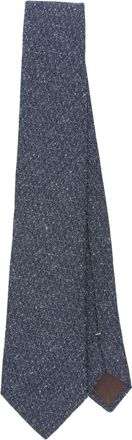 Canali Cravatta screziata in lana e seta - Blu
