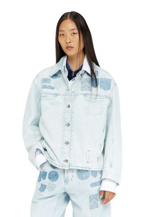 Diesel Denim overshirt with patch effects - Denim Jackets - Unisex - Blue