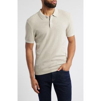 Robert Barakett Neo Short Sleeve Polo Sweater in Pecan at Nordstrom Rack, Size Xx-Large
