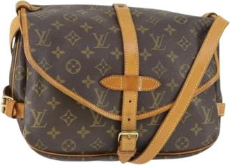 Louis Vuitton Pre-owned Vintage Canvas Crossbody Tas - Dames - Vintage Schoudertas - Bruin - ONE Size - Vintage