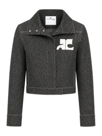Courr&egrave;ges DENIM TWEED JACKET - Courreges - Woman