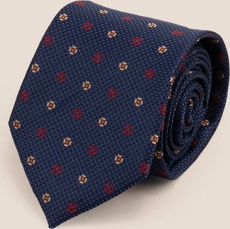 Oswin Hyde Mens Chequered Floral Navy