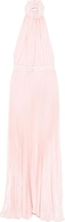 L&rsquo;Id&eacute;e Eden Halterneck Pleated Gown