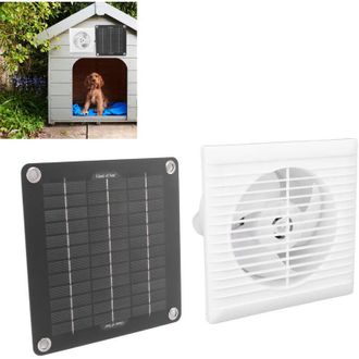 OEM Ventilador Extractor Solar Crezuo Ip67 Resistente Al Agua De 6 Pulgadas, Ventilador Con Panel Solar De 10 W Y 12 V Para Gallinero, Cobertizo Y Caseta 