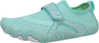Generic Women Slip On Elastic Casual Sneakers Couples Wading Five Toe Room Beach Snorkeling Diving Water Sports Footwear (Mint Green, 5.5)