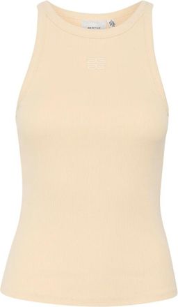 Gestuz Logo Tank Top Boter Geel - Dames - Tops zonder mouwen - Geel - L - Tops