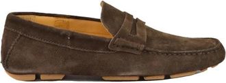 A.Testoni Leren Mocassin Schoenen - Heren - Loafers - Bruin - 41 1/2 EU - Leer - Schoenen