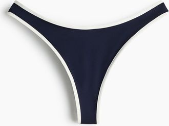 H&M Bikinihose Brazilian - Marineblau/Weiss