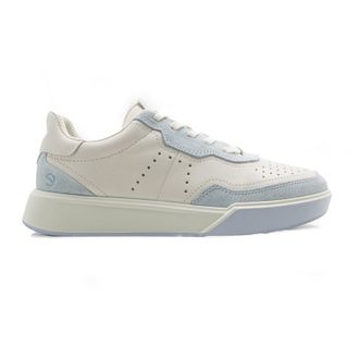 Ecco Ecco Street Court Leather Womens Fashion Trainers - Air White - Size:UK 6.5-7