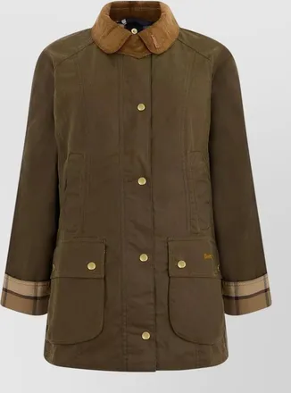 Barbour waxed single-breasted jacket