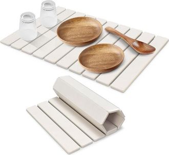OEM Tapete Absorbente De Piedra Para Encimera De Cocina, Tapete Absorbente Instant&aacute;neo De Celite, Tapete Absorbente Plegable Para Platos Y Tazas (blanco, 