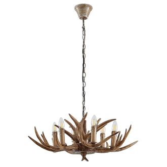 Lindby L&aacute;mpara de techo de Pl&aacute;stico Marr&oacute;n