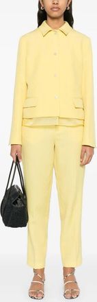Fabiana Filippi Womens Pants - Yellow Wool - Size EU 44 (Womens)