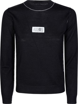 Maison Margiela Maglia GC - Dames - Ronde hals truien - Zwart - M - Wol - Truien & Vesten