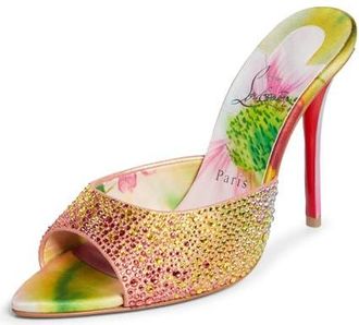 Christian Louboutin Miss Z Strass Sandal in Pink Multi at Nordstrom, Size 11.5Us
