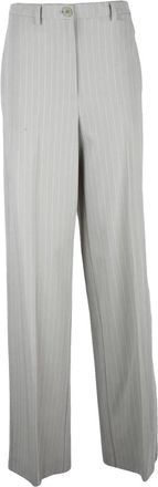 Patrizia Pepe Wide Leg Trousers - Light Grey