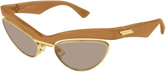 Bottega Veneta Sunglasses, female, Orange, Size: 55 MM Bv1480S Sunglasses