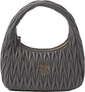 Miu Miu Grey Wander quilted shoulder bag