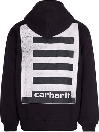 Carhartt Work in Progress Mens Sweatshirt Archive Lines Black Cotton Polyester Sweatshirts Sweater