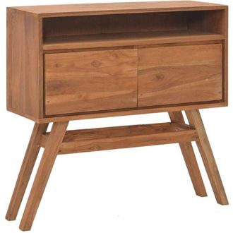 vidaXL Mesa Consola De Madera Maciza De Teca 80x30x80 Cm Vidaxl