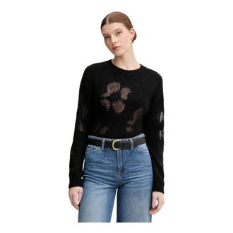 Benetton Losvallende Trui - Dames - Ronde hals truien - Zwart - S - Wol - Truien & Vesten
