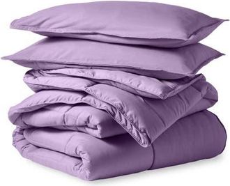 Bare Home All-Season Down Alternative Comforter Set in Lavender at Nordstrom, Size California King