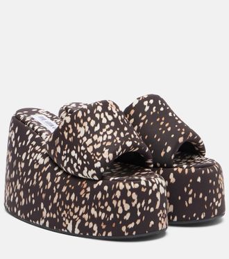 The Attico Mochi leopard-print platform sandals