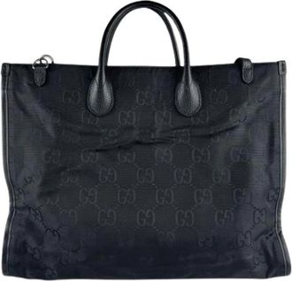 Gucci Pre-owned Nylon Tote Bag - Heren - Vintage Shopper - Zwart - ONE Size - Nylon - Vintage