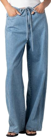 Blank NYC The Low Rise Baggy Fit Drawstring Jeans in Passing Time - Medium Indigo at Nordstrom, Size X-Small