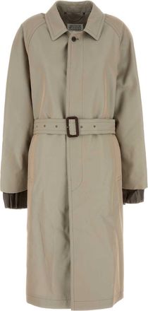 Maison Margiela Charcoal Cotton Blend Trench Coat