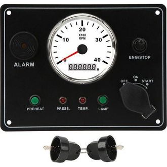 OEM Panel De Instrumentos Para Embarcaciones: Tac&oacute;metro Multifuncional De 0 A 4000 Rpm, Alarma De Temperatura Del Agua, Resistente Al Agua (ip67), Se Reco