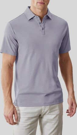 Robert Barakett Georgia Short Sleeve Pima Cotton Polo in Lavender Whisper at Nordstrom, Size Xx-Large