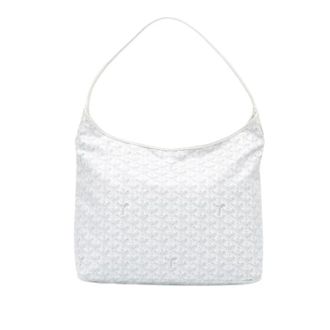 Goyard Pre-owned Canvas Shoulder Bag - Dames - Pre-owned - Wit - Maat: ONE Size Leer