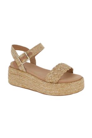 Chocolat Blu Womens Lacy Platform In Natural Raffia