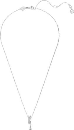 Swarovski Gerhodineerde witte hangerketting - Dames - Kettingen - Grijs - ONE Size - Accessoires