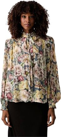 Twinset Camicetta in Crepe Floreale - - Blouses & Shirts - Donna - Multicolore - S