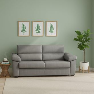 Dmora Sof&aacute; Cama 2 Plazas Fisciano, Desenfundable, Almacenaje Made In Italy, Apertura Abatible, 205x95 Cm Gris