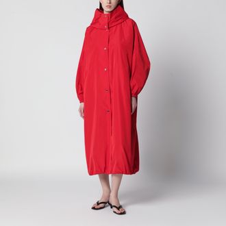 R&oacute;he Red oversize coat in silk-blend fabric