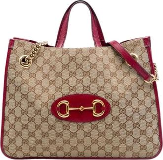Gucci Pre-owned Satchel - Dames - Vintage Shopper - Beige - ONE Size - Leer - Vintage