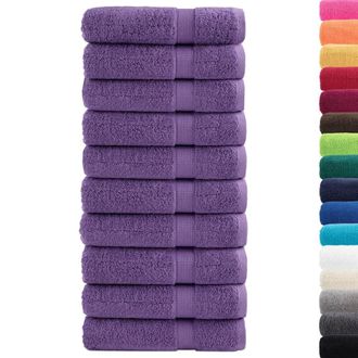 Berkfield Home Premium Shower Towels SOLUND 10 pcs Purple 70x140 cm 600 gsm