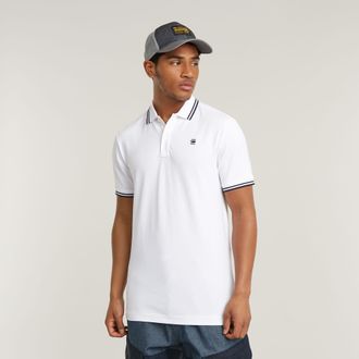 G-Star Dunda Slim Stripe Polo - Wit - Heren