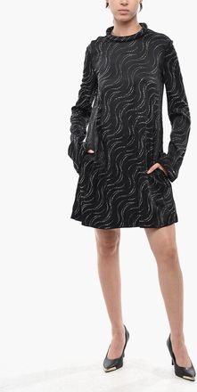 Stella McCartney Satin Sheath Dress with All-Over Crystals Stella McCartney