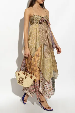 Zimmermann Silk Dress With Tie Fastening, Womens, Multicolour